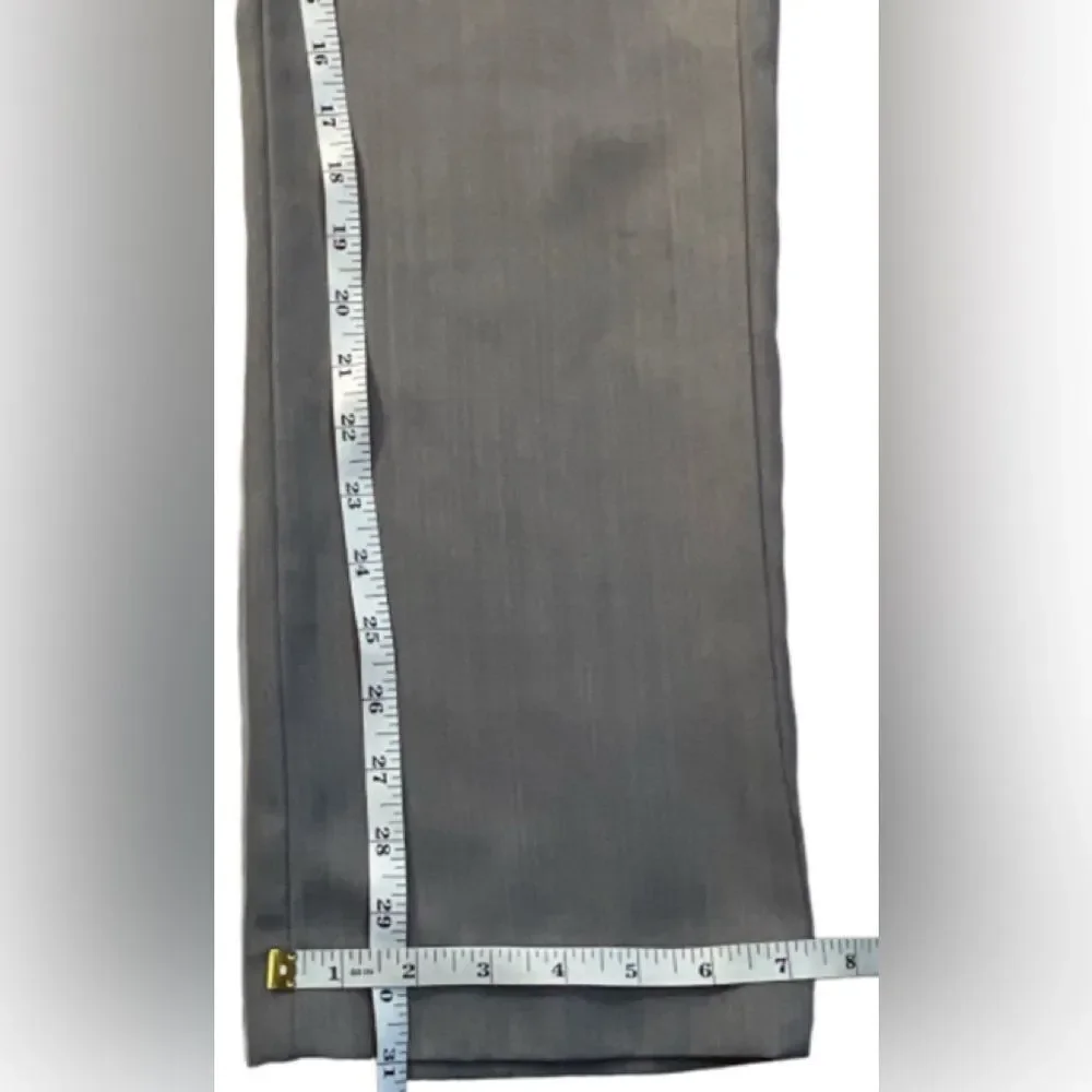 MB STUDIO GRAY POLYESTER FLAT FRONT MEN'S SLIM FIT 34X 32 DRESS PANTS